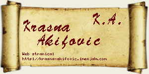 Krasna Akifović vizit kartica